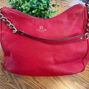 Kate Spade Shoulder Bag with Chain Detail Boerum place Medium Serena pillbox red